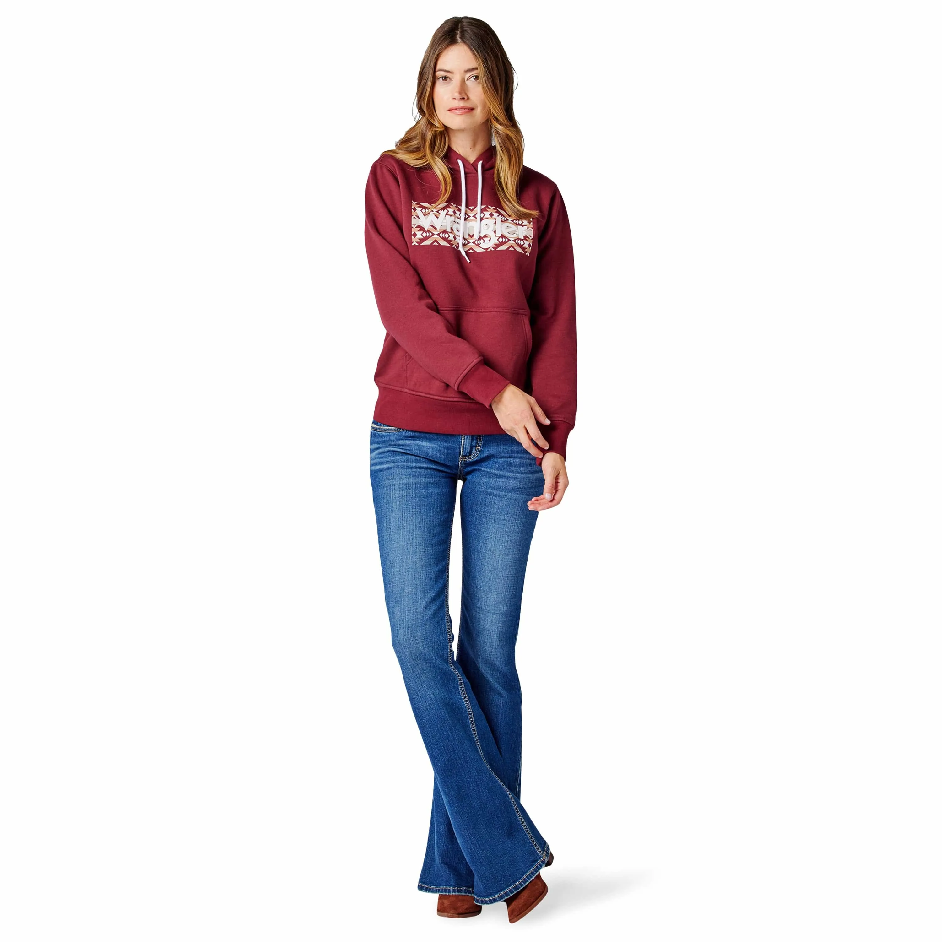 Wrangler Women's Retro Serape Logo Pullover Hoodie 112321234